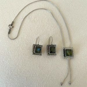 Silpada Labradorite Necklace Set